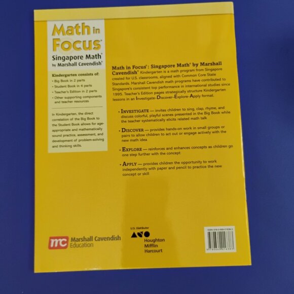 Math in Focus Kindergarten Student Workbook Book B Part 2 - Picture 2 of 5